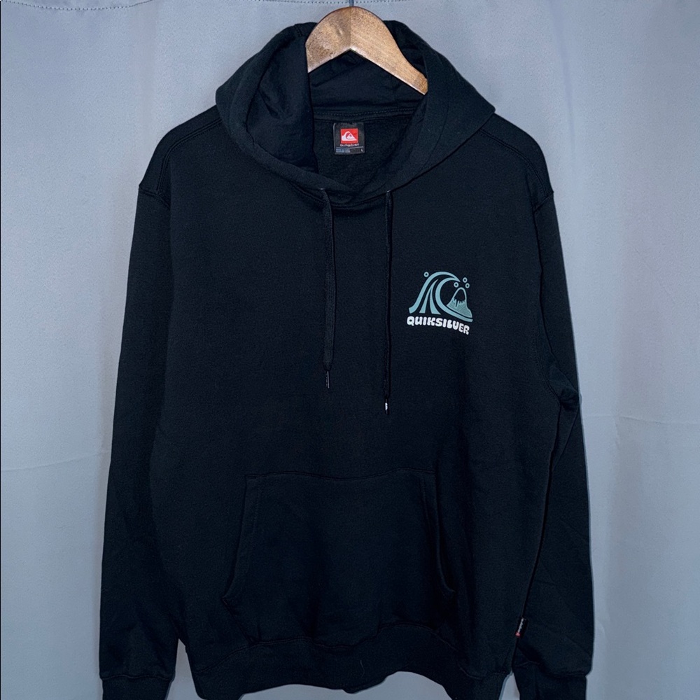 Quiksilver Black Pullover Hoodie Skater Cotton blend NWT size XL indie punk